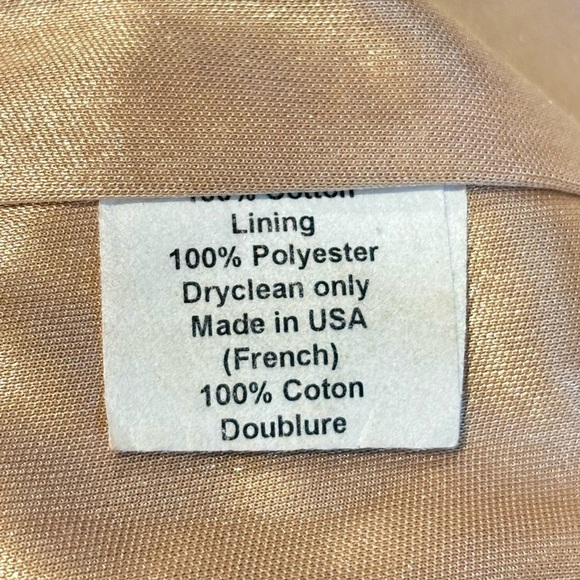 EVA FRANCO Asymmetrical Brown Polka Dot Ruffled Pencil Fully Lined Skirt 8/M - Picture 7 of 7